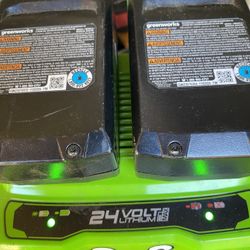 Greenworks 24 Volt Batteries And Charger