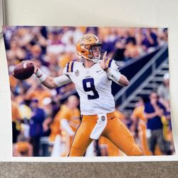 Joe Burrow LSU Tigers #9 Football Player Photo Print Glossy