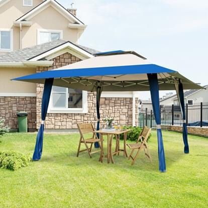 🔥New🔥Outdoor Folding Gàžèbô Càñôpy Shelter Awning TèñtPàtîô 3 colors