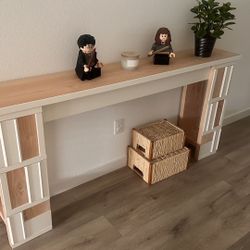 Handcrafted Farmhouse Console Entryway Table – 72” Solid Wood