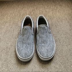 New Vans slip on grey ribbed 
