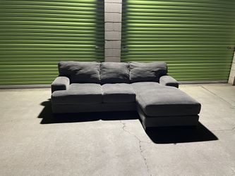 *Free Delivery* Gray Living Spaces Reversible Chaise Sectional Couch Sofa 