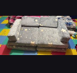 Sofa/Bed -soft play Built (Glow in Dark stars)