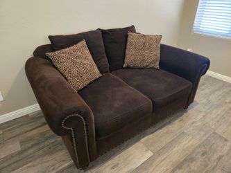 Comfortable 2 person heavy upholstery couch