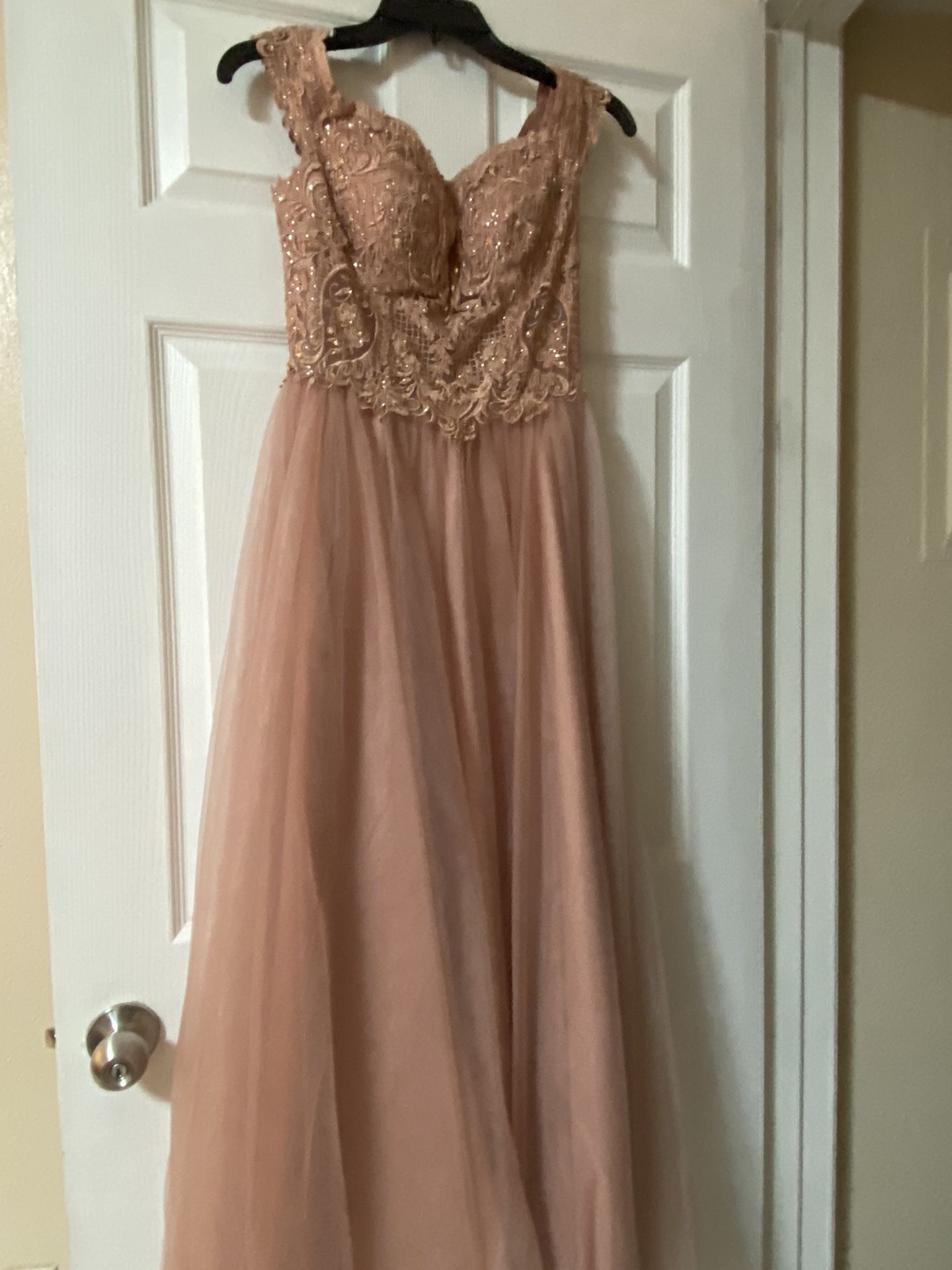 Blush Elegant Prom/Wedding Guest Dress