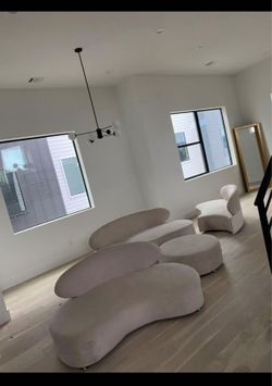 9 Seater Sectional Couch Beige Ivory Tan Cream Nude