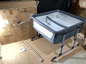 Ihoming Twin
Bassinets for Baby, Double Bassinet Bedside for Twins, Double Bassinets Sleeper for 2 Babies, Infant Co Sleeper Bedside Crib Attaches t