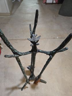 Rod iron fireplace tools