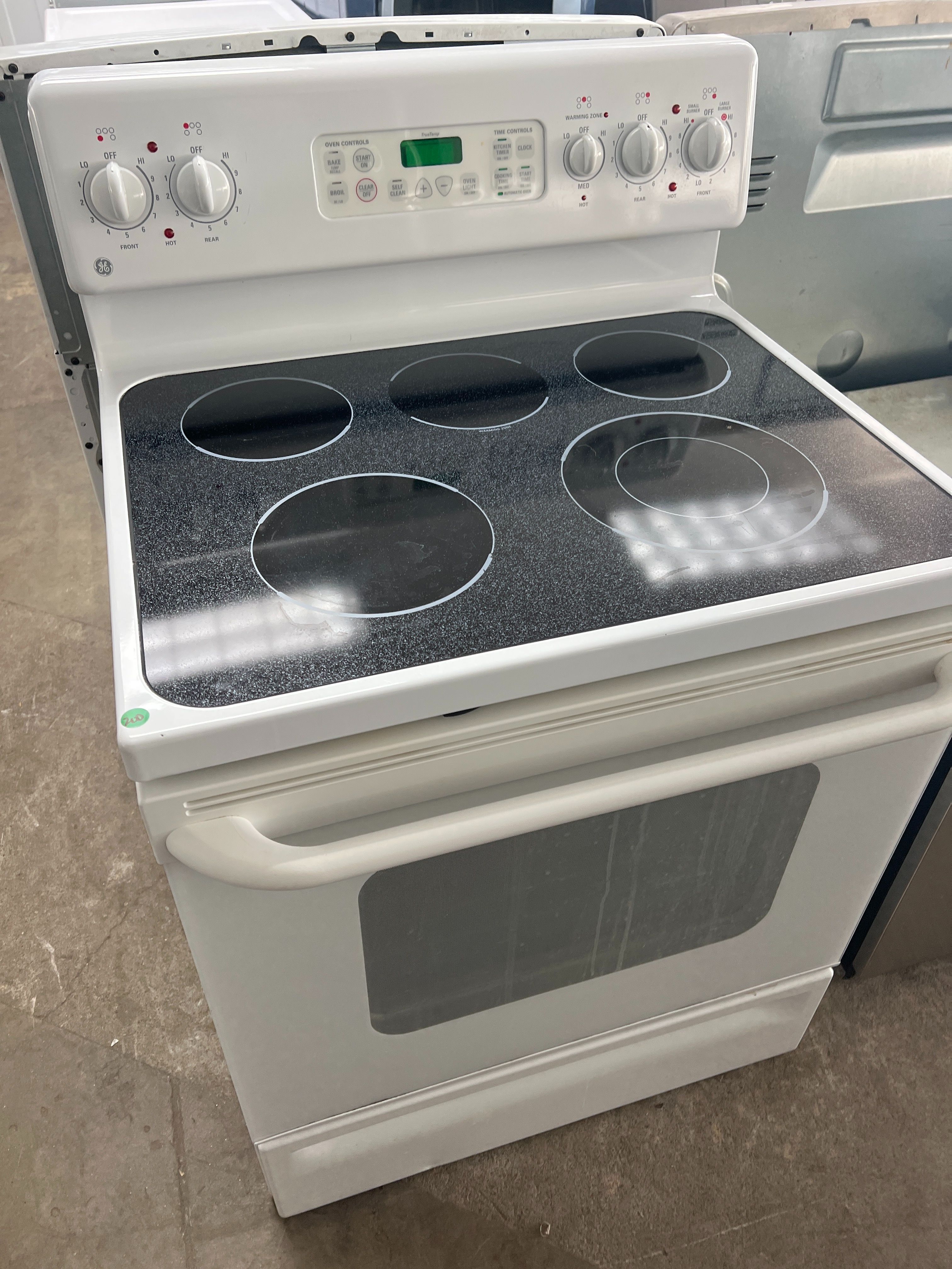 Ge white glasstop stove -free delivery