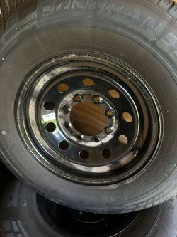 Fresh 205/75R15 Trailer Tire on 5-Lug Rim