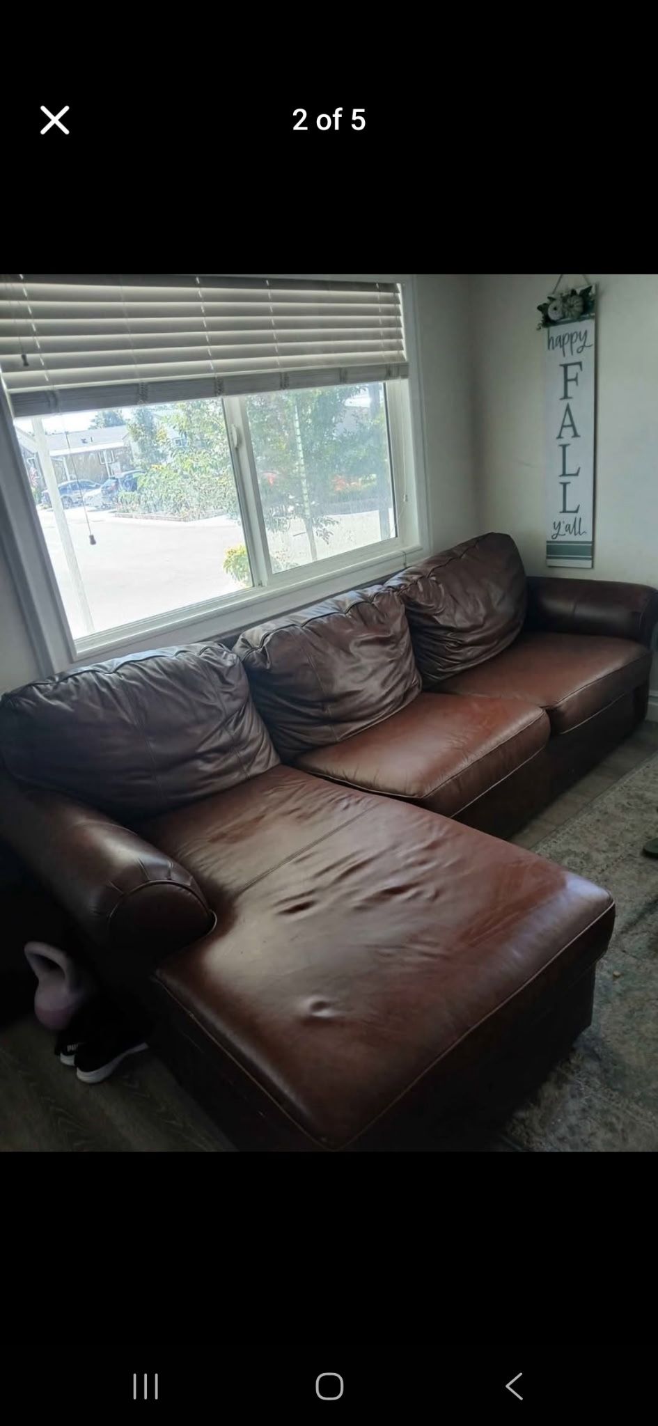 Brown Leather Couch