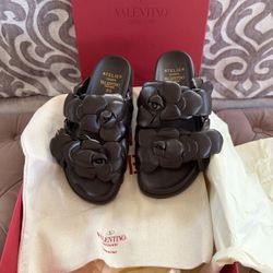 Valentino, flip flops, Brown, 36,5(6,5)