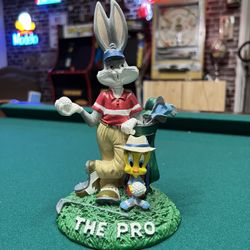 VTG 1996 Warner Bros Bugs Bunny & Tweety Looney Tunes Golf The Pro Figurine