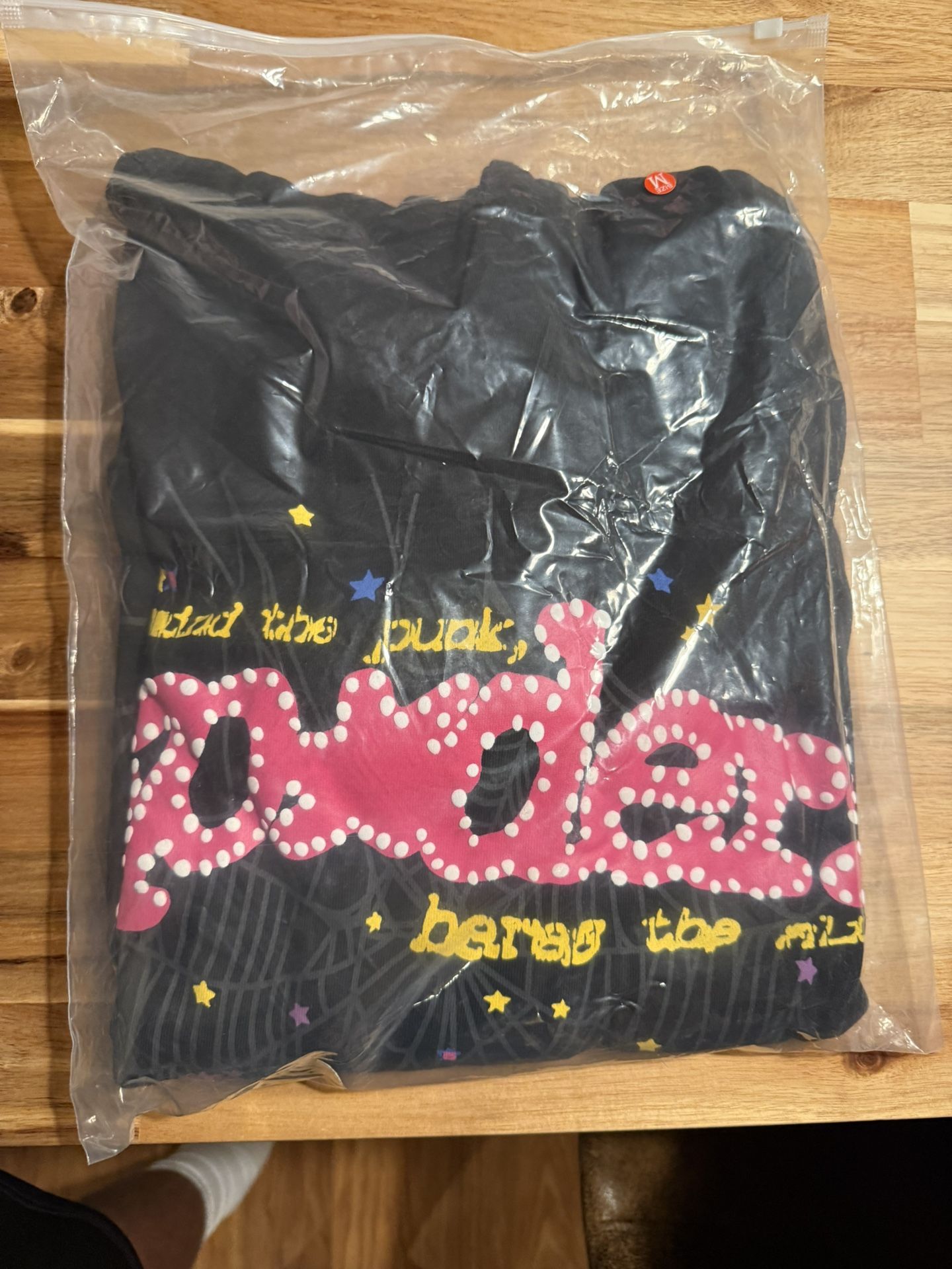 Sp5der Worldwide Black And Pink Spider Hoodie Size Medium In Men’s