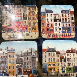 Set of 4 Michel Delacroix Coasters Clean Excellent