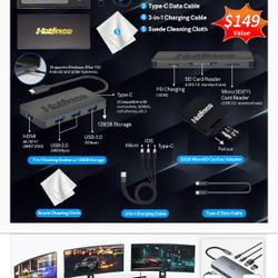 Brand New Hotface 7 in 1 Docking Station 128Gb Storage Capacity 