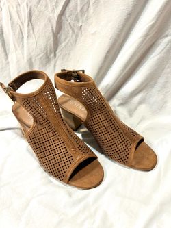 Serra Perforated Open-Toe Block Heel Sandals
