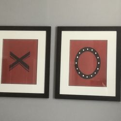 Contemporary Art  Framed   X And O    27x31