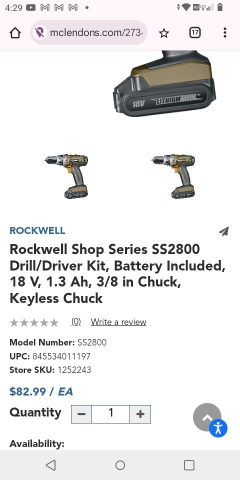 3/8 In. Power Drill With Lithium Battery