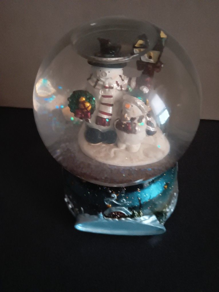 Vintage Holiday Father And Son Snowman Beautiful