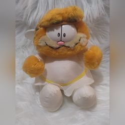 Vintage Garfield Christmas Angel Santa Plush Toys 1983