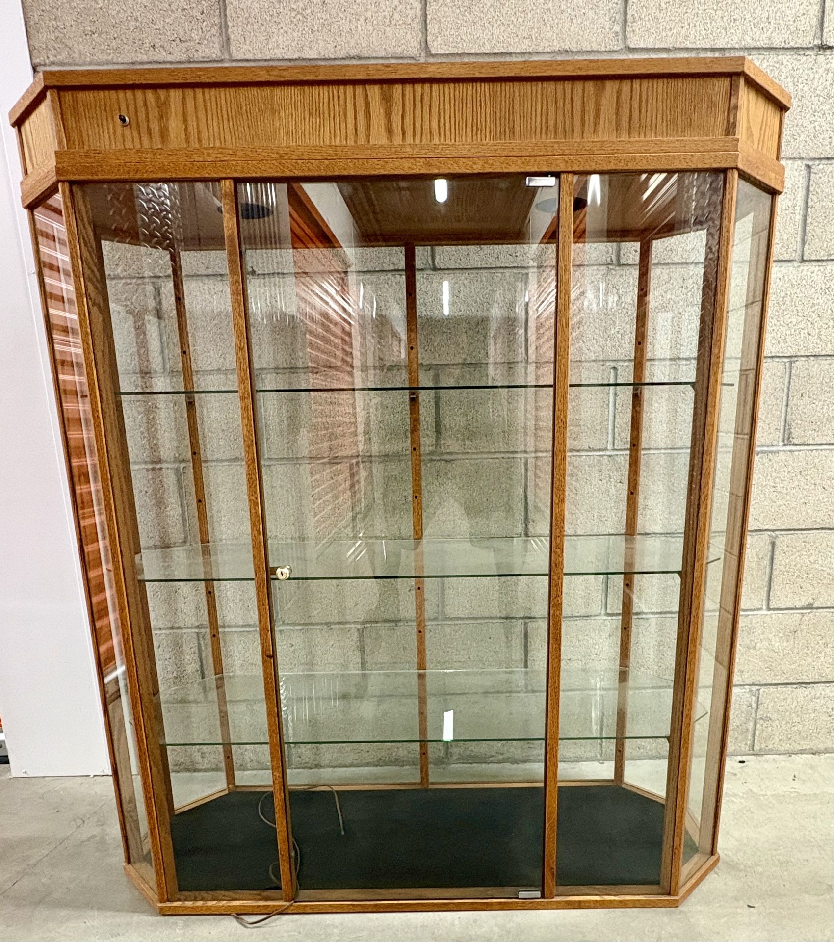 Wooden Display Case / Curio Cabinet Lighted
