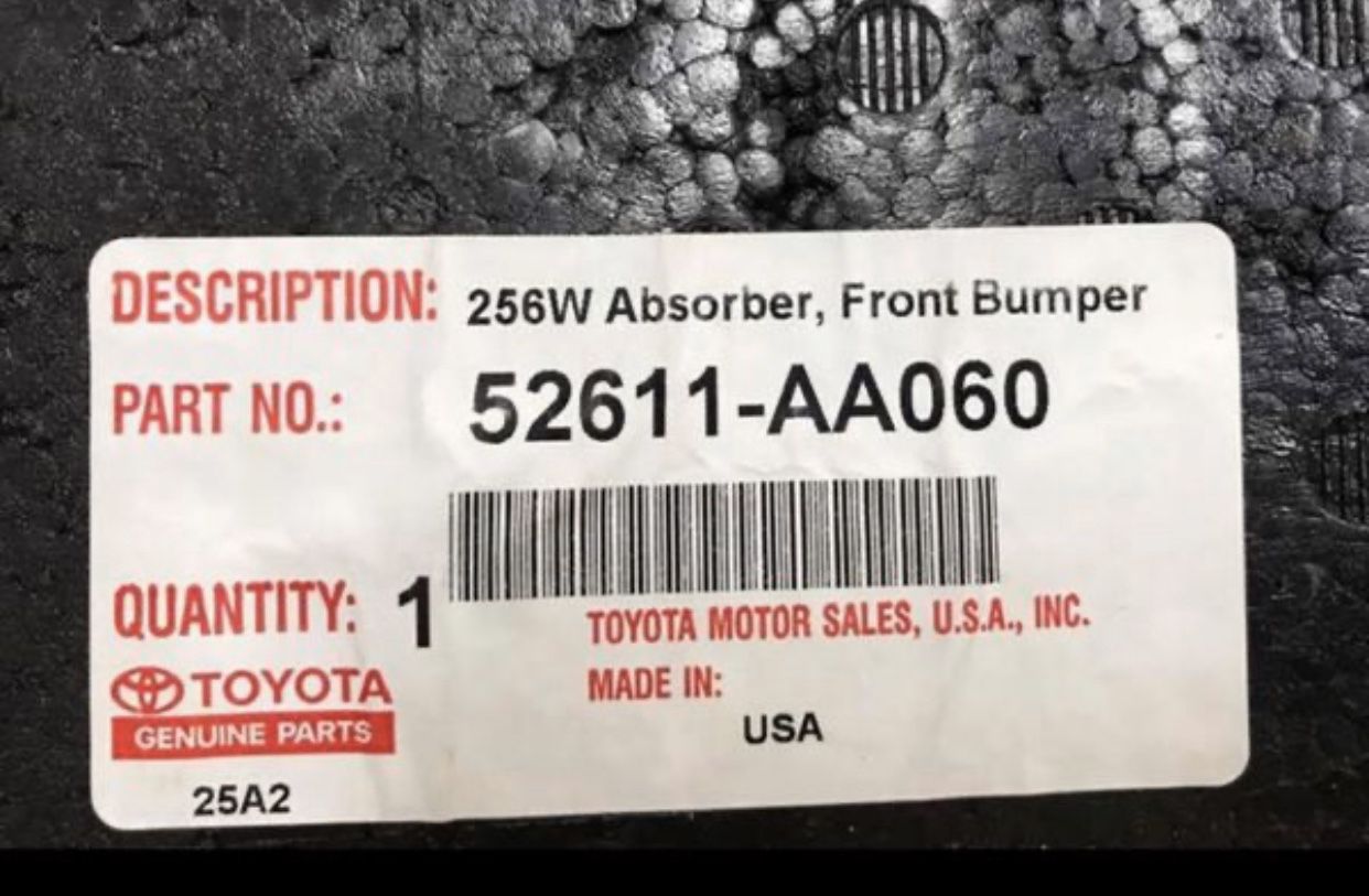 FREE!Absorber Car Toyota parts 52611-AA060 Look at the picture. Front bumper New. Never used. OEM Toyota 2004-2007 years Trim SE, SLE OBO I can ship