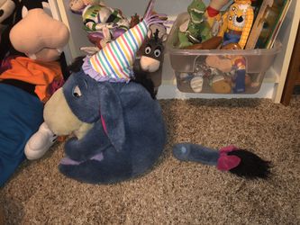 Disney Happy Birthday Eeyore giant plush doll toy! Winnie the Pooh’s friend from the thousand acre woods! Celebrate party collector doll!