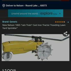 Nelson Rain Train Cast Iron Tractor 