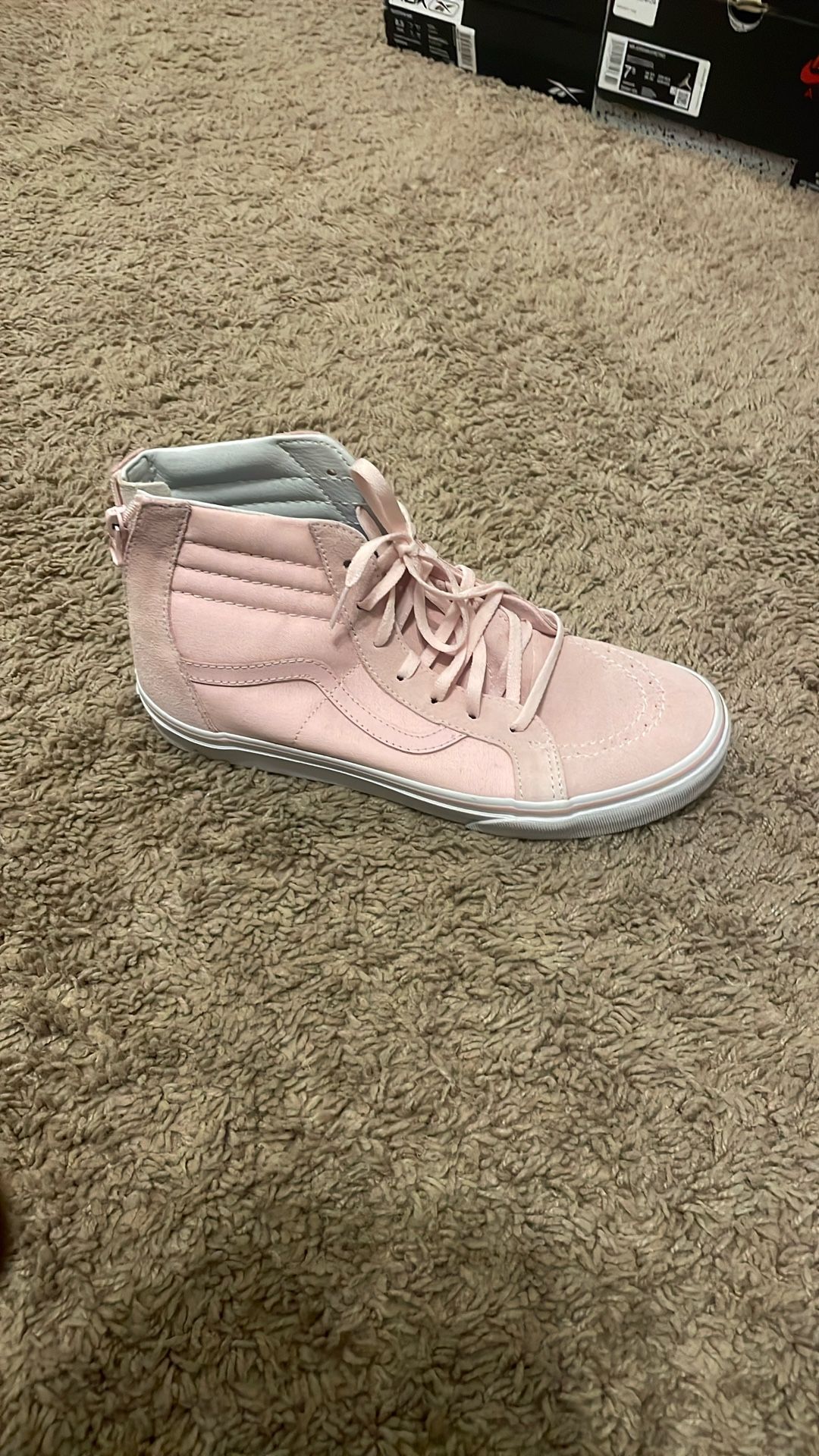 Vans Sk8-Hi Tapered Soft Leather Blushing Pink/White 