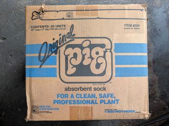 Three boxes of original pig absorbent socks for oil, spill and cleanup