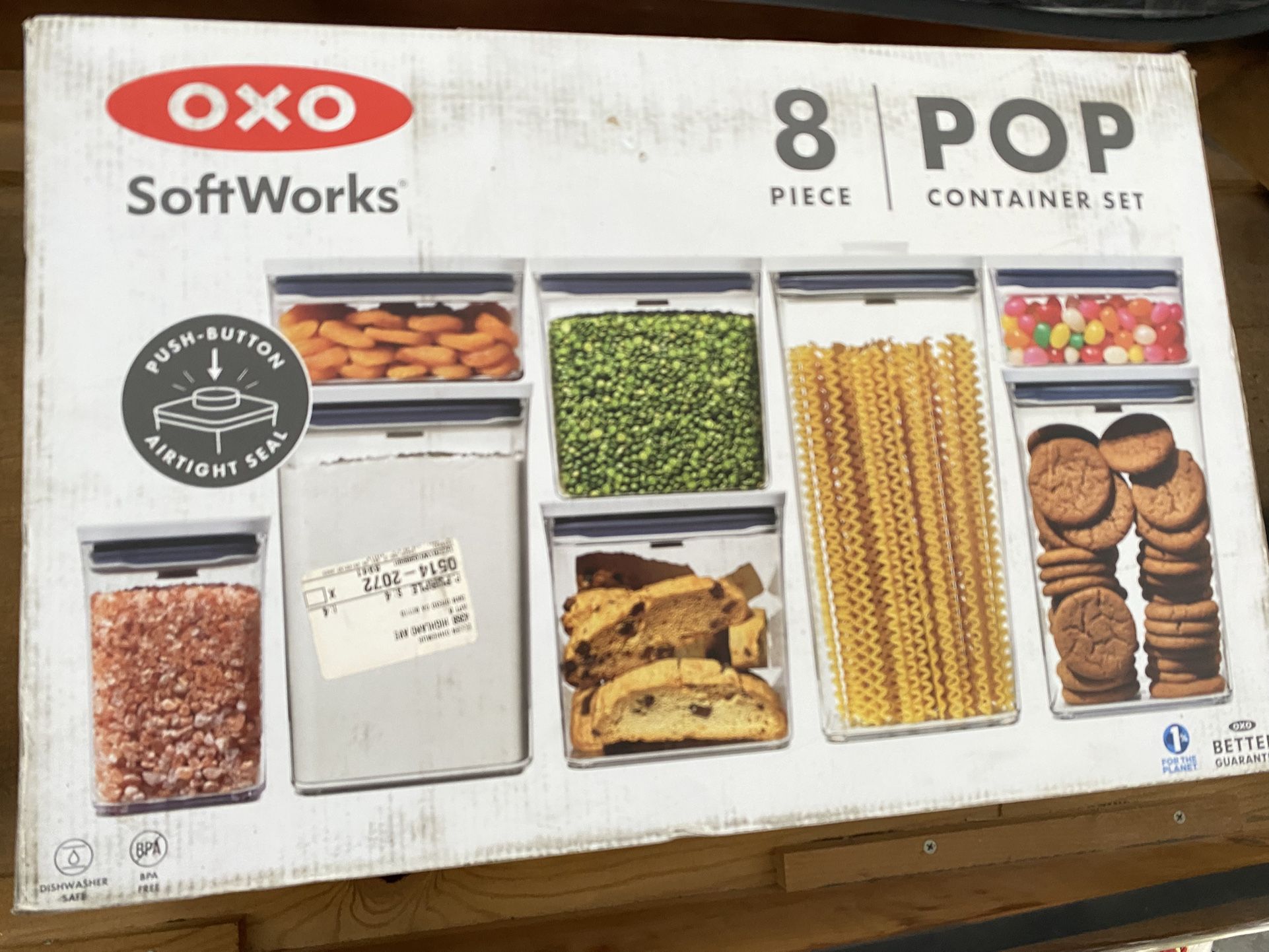 OXO SoftWorks POP Food Storage Containers, Set of 8