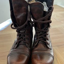 Steve Madden Troopa Boots – Brown Leather – Size