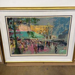Cafe de la Paix Art by LeRoy Neiman 1980 print