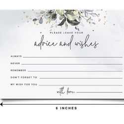 Baby Shower, Wedding Advice Cards