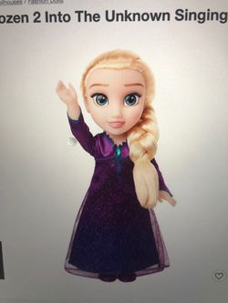 Frozen 2 into the unknown singing feature Elsa doll