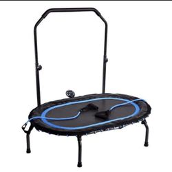 Stamina Intone Oval Fitness Rebounder Trampoline For Cardio With Handlebars 