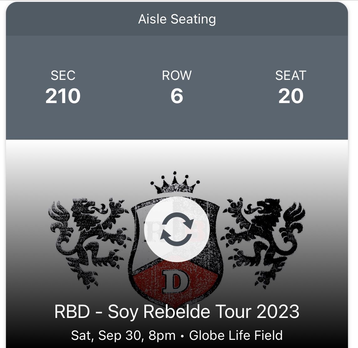 RBD Concert Tickets 
