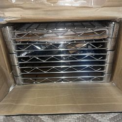 Home Storage Space 5-Tier Wine Rack - Chrome