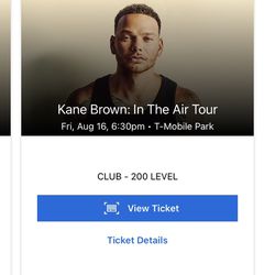 Kane Brown Tickets For Seattle 