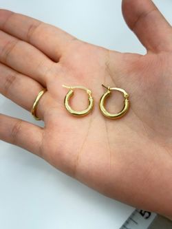 10KT Real Gold Small Hoop Earring