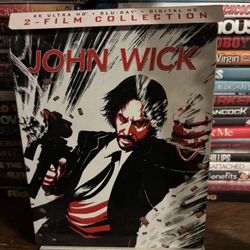 2 Films John Wick 1 & 2 4k Blu-ray Steelbook 