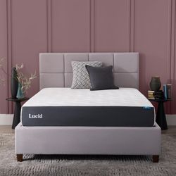 Lucid 10" Gel Memory Foam Mattress Twin XL – Plush, Cooling Gel, CertiPUR-US