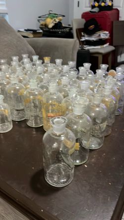 Vintage glass bottles