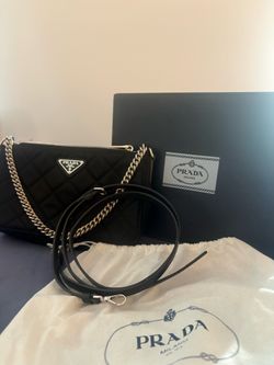 Prada Re-Edition Tessuto Impuntu Quilted Nylon Crossbody Bag – Black – Complete Set