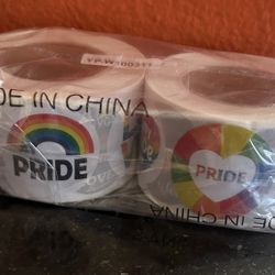 New 2 Rolls Of Pride Stickers - Pride Events Are Coming Up !