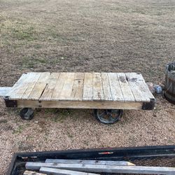 Antique Warehouse Flatbed Cart