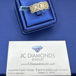 Ring Band 1ok Diamonds Real 💎 