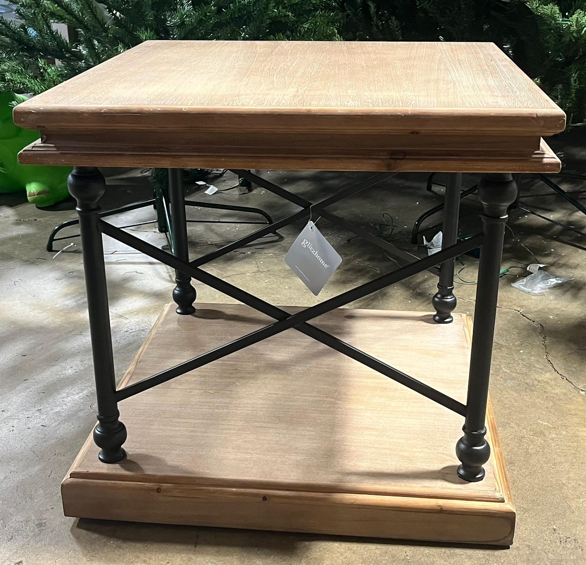 Glitzhome French Vintage Antiqued finish Accent Table/Side Table