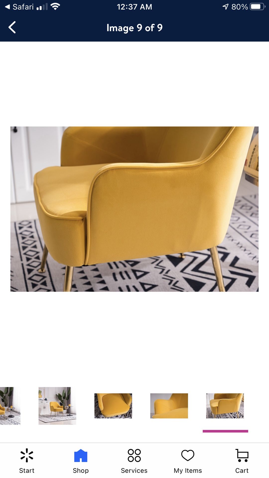 Brand New velvet Accent Chair
